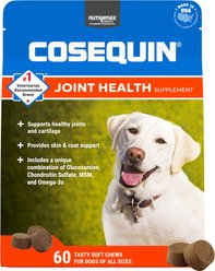 Nutramax Cosequin Joint Health Supplement with Glucosamine, Chondroitin, MSM & Omega-3's Soft Chews for Dogs, 60 count