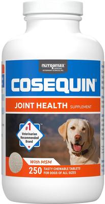 Show full view: Nutramax Cosequin Maximum Strength Plus MSM Chewable Tablets Joint Supplement + Nutramax Proviable-DC Capsules Digestive Supplement for Dogs slide 2 of 10
