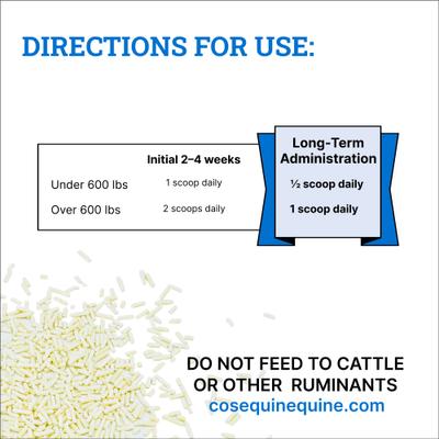 Show full view: Nutramax Cosequin Optimized MSM with Glucosamine & Chondroitin Pellets Horse Joint Supplement, 1400-gr bag slide 6 of 9