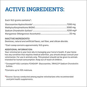 Nutramax Cosequin Optimized with MSM Joint Health Apple Flavor Powder Horse Supplement, 1400 Grams