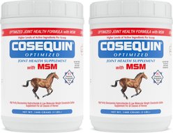 Nutramax Cosequin Optimized with MSM Joint Health Apple Flavor Powder Horse Supplement, 3-lb tub, bundle of 2