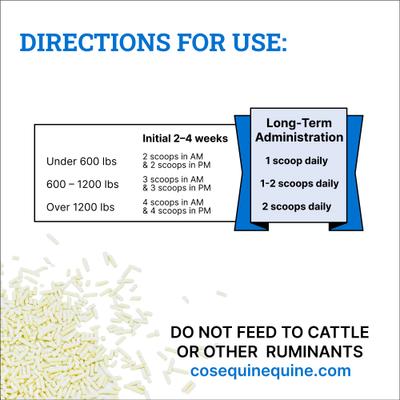 Show full view: Nutramax Cosequin Original Glucosamine & Chondroitin Pellets Horse Joint Supplement, 910-gr bag slide 6 of 8