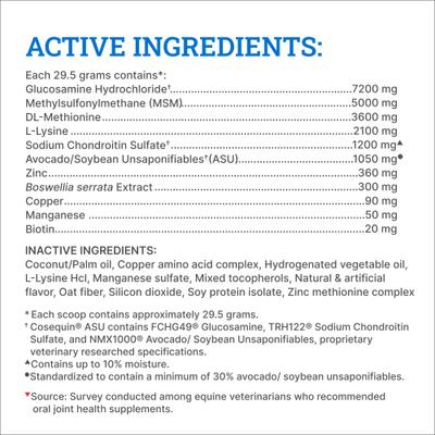 Show full view: Nutramax Cosequin Pellets Joint & Hoof Joint Health Supplement for Horses, 1200-grams slide 5 of 10