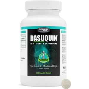 Nutramax Dasuquin Hip & Joint Chewable Tablets Joint Supplement for Small & Medium Dogs, 84 count