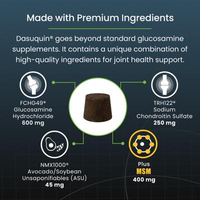 Show full view: Nutramax Dasuquin Hip & Joint Soft Chews Joint Supplement for Small & Medium Dogs, 84 count slide 6 of 12