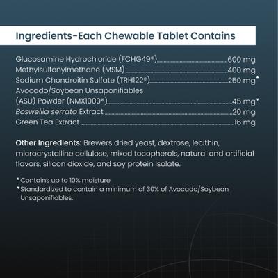 Show full view: Nutramax Dasuquin Hip & Joint with MSM Chewable Tablets Joint Supplement for Small & Medium Dogs, 150 count slide 8 of 13