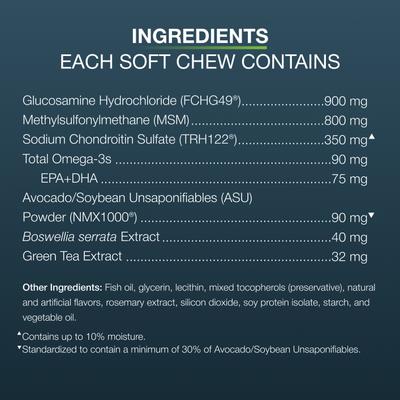 Show full view: Nutramax Dasuquin with MSM Hip & Joint Soft Chews Joint Supplement for Large Dogs, 42 count slide 10 of 13