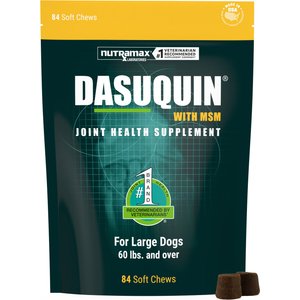 Nutramax Dasuquin with MSM Hip & Joint Soft Chews Joint Supplement for Large Dogs, 84 count