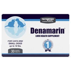 Nutramax Denamarin with S-Adenosylmethionine & Silybin Tablets Liver Supplement for Small Dogs & Cats, 30 count