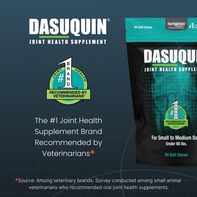 Show full view: Nutramax Hip & Joint Dasuquin Soft Chews Joint Supplement for Small to Medium Dogs, 84 count slide 4 of 13