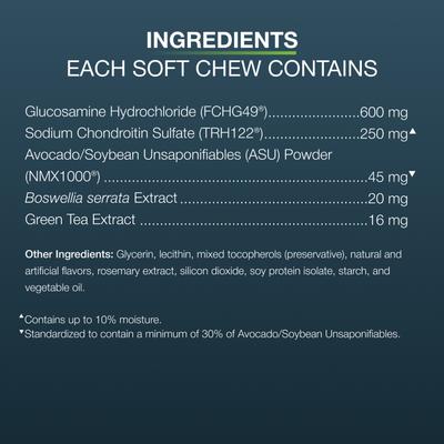 Show full view: Nutramax Hip & Joint Dasuquin Soft Chews Joint Supplement for Small to Medium Dogs, 84 count slide 7 of 13