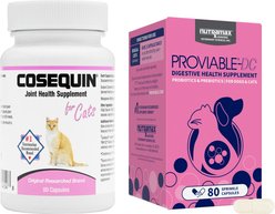 Nutramax Proviable-DC Capsules Digestive Supplement+ Cosequin Capsules Joint Supplement for Cats