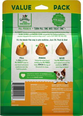 Show full view: Nutramax Proviable-DC Capsules Supplement + Greenies Pill Pockets Canine Chicken Flavor Dog Treats slide 7 of 8