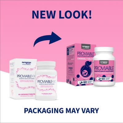 Show full view: Nutramax Proviable Probiotics Daily Digestive Health Chewable Tablet Supplement for Dogs, 60 count slide 8 of 13
