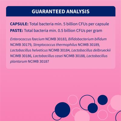 Show full view: Nutramax Proviable Probiotics & Prebiotics Digestive Health Supplement for Small Dogs & Cats, 15 mL paste, 10 capsules slide 9 of 11
