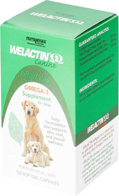 Show full view: Nutramax Welactin Canine Omega-3 Softgel Capsules + Dasuquin with MSM Soft Chews Joint Health Large Dog Supplement slide 2 of 8