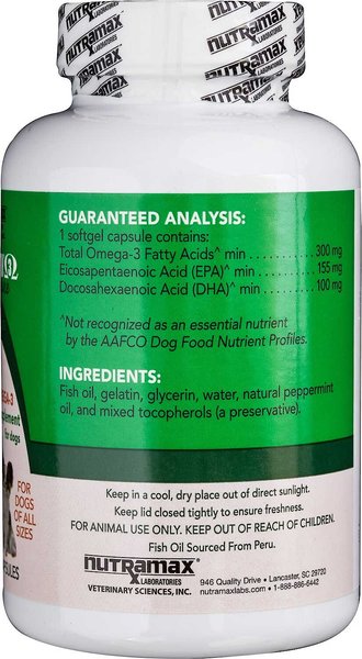 Show full view: Nutramax Welactin Canine Omega-3 Softgel Capsules + Dasuquin with MSM Soft Chews Joint Health Large Dog Supplement slide 4 of 8