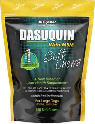 Show full view: Nutramax Welactin Canine Omega-3 Softgel Capsules + Dasuquin with MSM Soft Chews Joint Health Large Dog Supplement slide 6 of 8