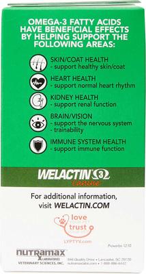 Show full view: Nutramax Welactin Canine Omega-3 Softgel Capsules + Dasuquin with MSM Soft Chews Joint Health Small/Medium Dog Supplement slide 3 of 8