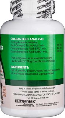 Show full view: Nutramax Welactin Canine Omega-3 Softgel Capsules + Dasuquin with MSM Soft Chews Joint Health Small/Medium Dog Supplement slide 4 of 8