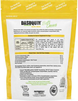 Show full view: Nutramax Welactin Canine Omega-3 Softgel Capsules + Dasuquin with MSM Soft Chews Joint Health Small/Medium Dog Supplement slide 7 of 8