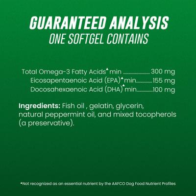 Nutramax Welactin Omega-3 Fish Oil Skin Liquid Softgels Skin & Coat Supplement for Dogs