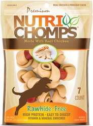 Nutri Chomps 4" Chicken Knot with Flavor Wrap Dog Treats, 7 count