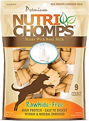 Nutri Chomps 4" Milk Flavor Knots Dog Treats, 9 count