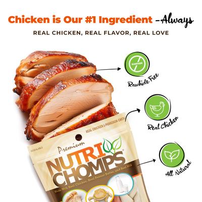 Show full view: Nutri Chomps 6" Assorted Flavor Braid Dog Treats, 4 count slide 4 of 10