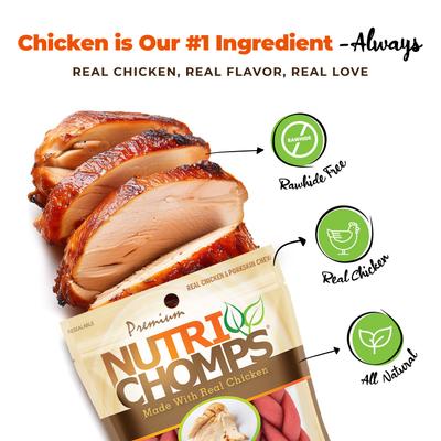 Show full view: Nutri Chomps 6" Chicken Flavor Braid Dog Treats, 4 count slide 4 of 10