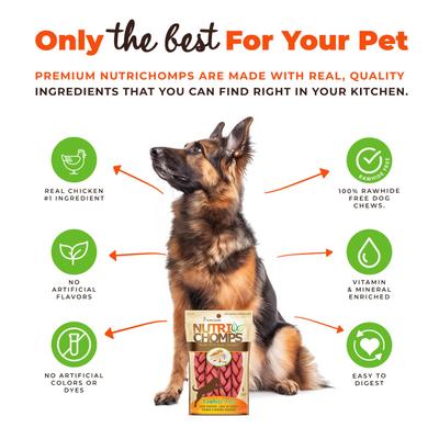 Show full view: Nutri Chomps 6" Chicken Flavor Braid Dog Treats, 4 count slide 5 of 10