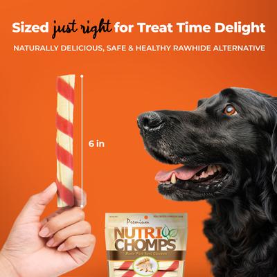 Show full view: Nutri Chomps 6-inch Chicken Wrapped Twist Chew Dog Treats, 21 count slide 6 of 10