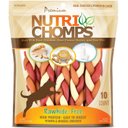 Nutri Chomps 6-inch Mixed Flavor Braid Hard Dog Chews, 10 count