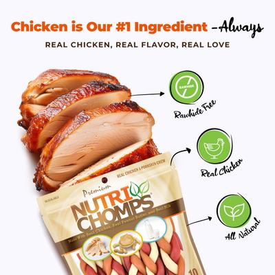 Show full view: Nutri Chomps 6" Mixed Flavor Braid Dog Treats, 10 count slide 4 of 9
