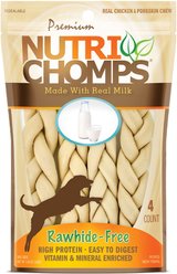 Nutri Chomps 6-in Milk Flavor Braid Dog Treats, 4 count