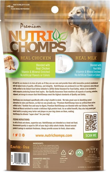 Nutri Chomps 9-in Milk Flavor Braid Dog Treats