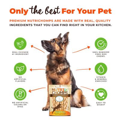 Show full view: Nutri Chomps 9-in Milk Flavor Braid Dog Treats, 4 count slide 5 of 10