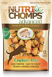 Nutri Chomps Advanced Mini Chicken Knot Dog Treats, 12 count