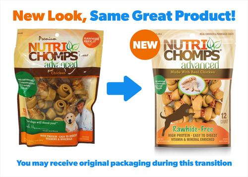 Show full view: Nutri Chomps Advanced Mini Chicken Knot Dog Treats, 12 count slide 3 of 10