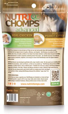 Show full view: Nutri Chomps Advanced Twists Peanut Butter Flavor Dog Treats, 4 count slide 3 of 9