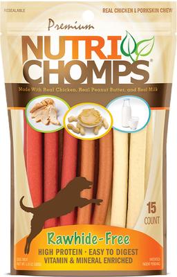Show full view: Nutri Chomps Assorted Flavor Mini Stick Dog Treats, 15 count slide 1 of 11