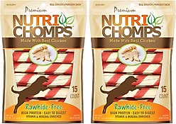 Nutri Chomps Chicken Twist with Flavor Wrap Dog Treats, 30 count bundle