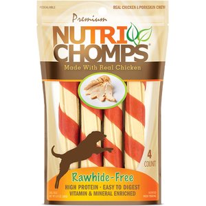 Nutri Chomps Chicken Twist with Flavor Wrap Dog Treats, 4 count