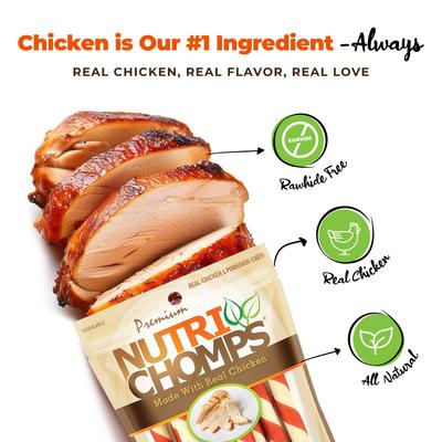 Show full view: Nutri Chomps Mini Chicken Flavor Twist Dog Treats, 10 count slide 5 of 9