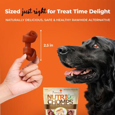 Show full view: Nutri Chomps Mini Chicken Knot Dog Treats, 8 count slide 6 of 10
