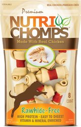 Nutri Chomps Mini Chicken Knot with Flavor Wrap Dog Treats, 8 count