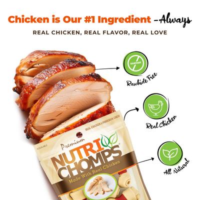 Show full view: Nutri Chomps Mini Chicken Knot with Flavor Wrap Dog Treats, 8 count slide 5 of 11