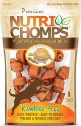 Nutri Chomps Mini Peanut Butter Flavor Knots Dog Treats, 8 count