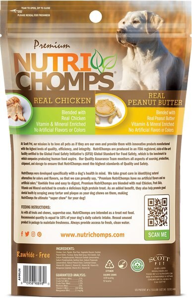 Nutri Chomps Mini Peanut Butter Flavor Knots Dog Treats