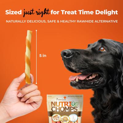 Show full view: Nutri Chomps Mini Peanut Butter Flavor Twist Dog Treats, 10 count slide 6 of 10